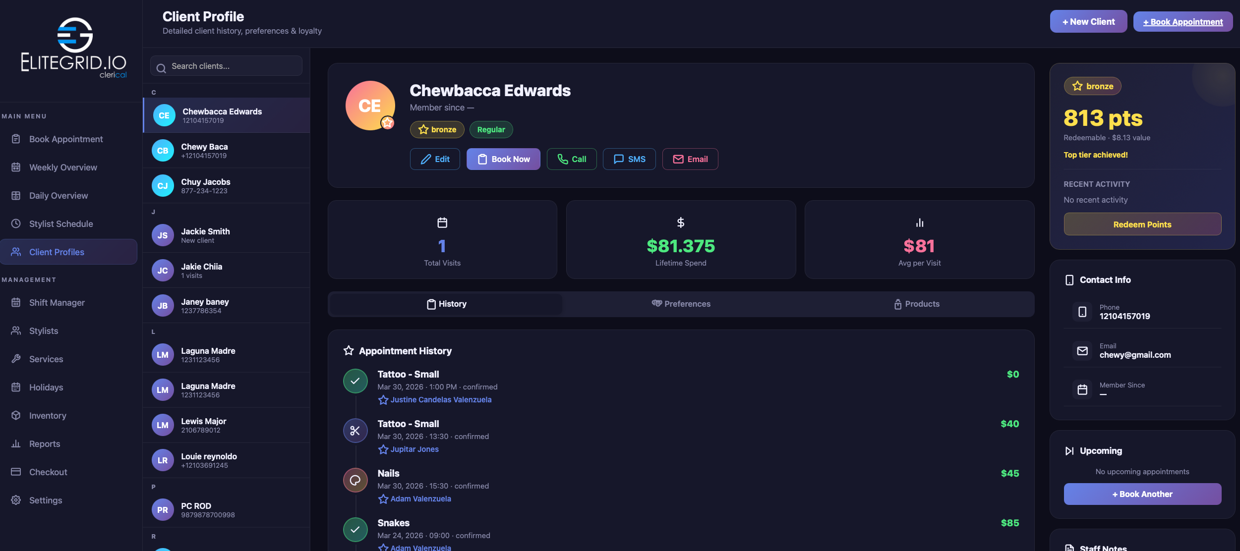 Client profiles